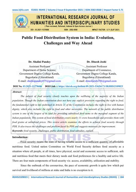 armee pds report|(PDF) Public Food Distribution System in India: Evolution, Challenges.